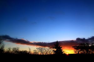 21 December, the sun comes over the ridge on the morning of the Winter Solstice