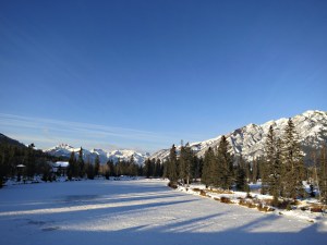 Looking upriver from Banff Bridge