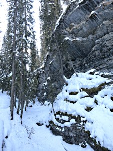 Climbing higher into the canyon the way forward gets narrower