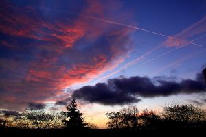 For barely two minutes the clouds went blood-red
