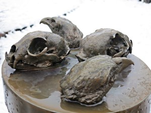 Detail of one of the sculptures 