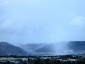 17.40, but it soon passes, drops into the valley and races off to the west