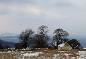 The highest farm on the ridge: it must be very bleak living up here in winter
