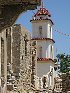 You are more likely to see goats than people wandering the alleys of Micro Horio