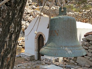 Agios Pavlos and the large bell, engraved 'Turceman',