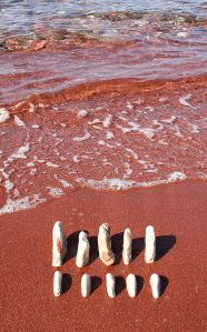 Being creative on the beach relieves the tedium of just lying in the sun
