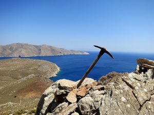 In some mountains this would be worrying, but here it's only a pick left by workmen