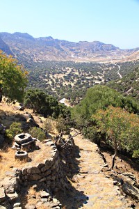 Sterna and lava bowl at the side of the kalderimi from Emborios to the caldera floor