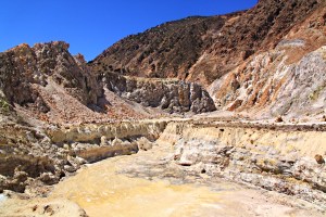 Looking across the Polyvotis crater to the mouth of  the 'Grand Canyon'
