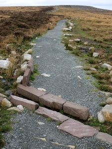 The improved path from the car park to the trig point on The Blorenge