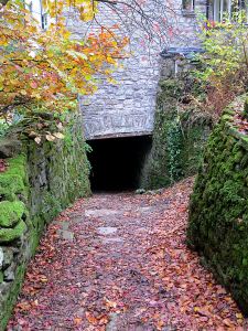 The tunnel underneath the house and the canal
