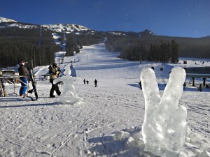 .... but now cold enough for ice sculptures to start appearing