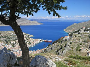 Looking down to the main harbour