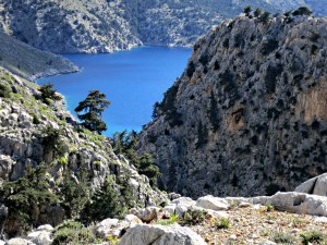 The end of the gorge and Lapathos Bay
