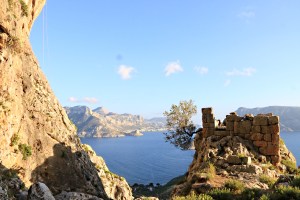 At the Kastri looking along Telendos Channel