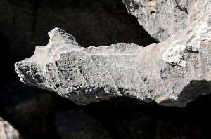 Like a stone alien offering to shake hands