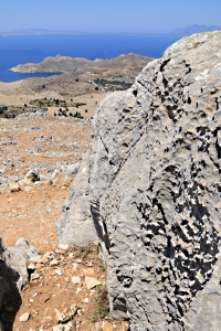 'Tear pants limestone' with a view