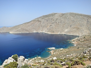 Looking back across from the cliff path to Koutsoubas