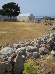 A relief to be approaching shade at Agios Ioannis 