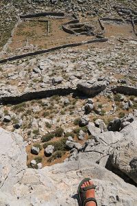 .... and looking down from the top of the crag