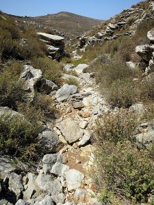 ... steepens slowly and stones get bigger