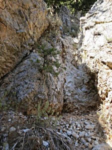 The path bypasses a 20 foot waterfall