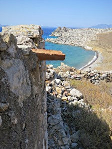 Tile to drain the roof cemented in place