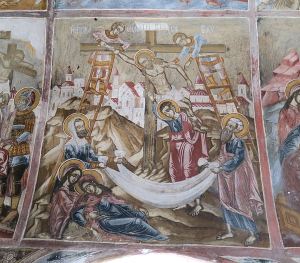 One of the many frescos, nearly 300 years old