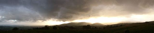 Looking West from the ridge-top Folly Tower