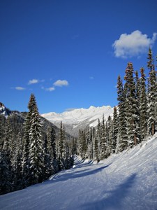 Coasting back to base after the steep section