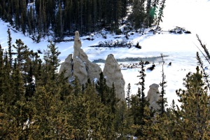 These Hoodoos lack the cap typical of the formation