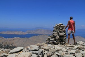 Standing next to the remains of the obelisk.  A few years ago it was the same height as me.