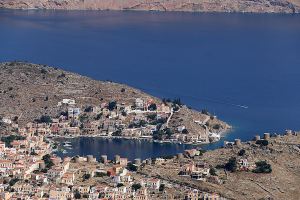 Zooming in on the harbour 430 metres below