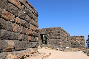  The entrance to the Paleocastro, each course of blocks about a metre high.