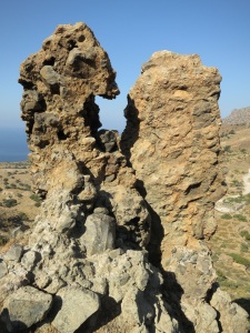 A closer look at one of the Breccia pillars