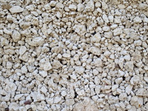 A closer look at the pumice of the cliff face